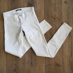 Low Rise White Skinny Jeans